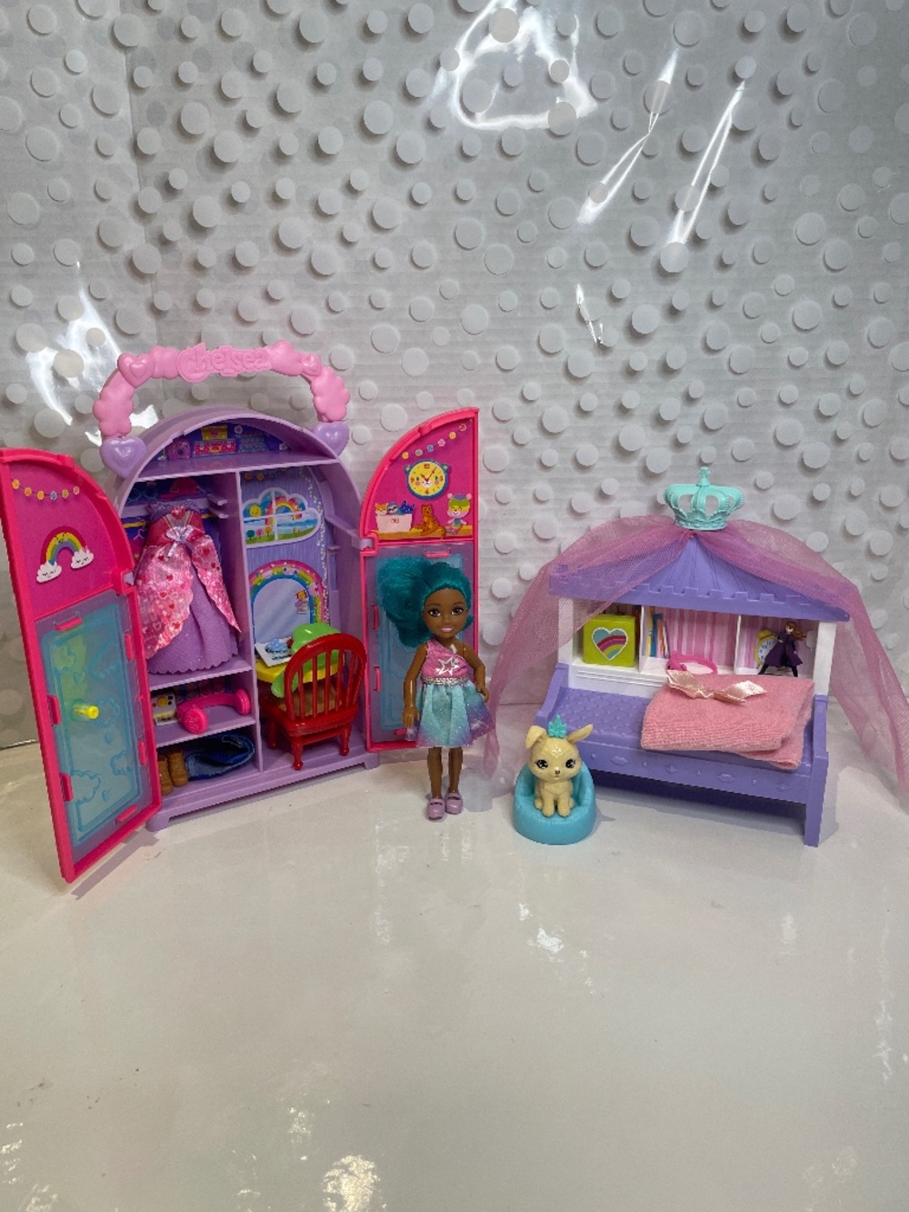 Barbie Chelsea 👑Princess Adventure Bed & Closet